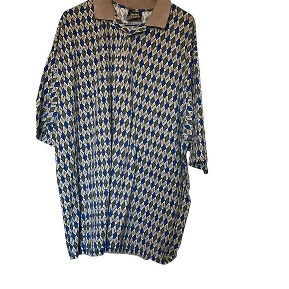 Chip Beck Collection Mens Multicolor Argyle Print Golf Polo Shirt Size 3XL - Picture 1 of 8